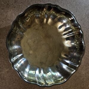 Vintage Community Silver Plated Scalloped Decorative Bowl